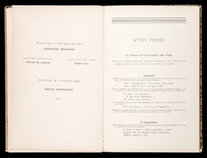 Libretto della Tosca di Giacomo Puccini, Edizione Ricordi, Italia da Italian School