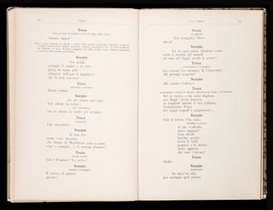 Libretto della Tosca di Giacomo Puccini, Edizione Ricordi, Italia da Italian School