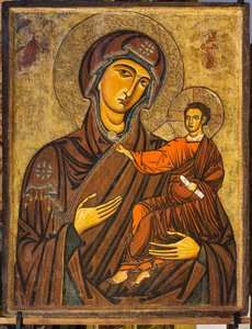 Madonna Odigitria (Vergine con Bambino), detta anche Madonna Bruna, metà del XIII secolo da Italian School