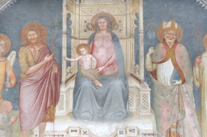 Madonna col Bambino, Angelo Gabriele, San Giovanni Battista, Sant