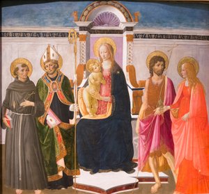 Madonna col Bambino in trono con santi da Italian School