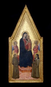 Madonna e Bambino con San Francesco, Santa Chiara e due angeli, 1340-50