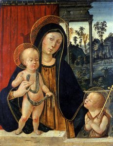 Madonna col Bambino e il giovane San Giovanni Battista da Italian School