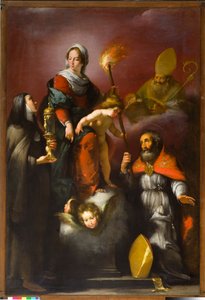 Madonna con Bambino e Santi Chiara, Ambrogio ed Erasmo da Italian School