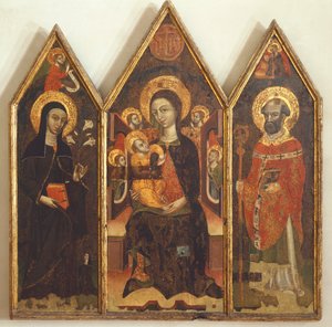 Madonna con Bambino tra Santa Chiara e San Basilio da Italian School
