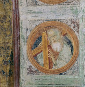 Santo maschio con croce, possibilmente Sant