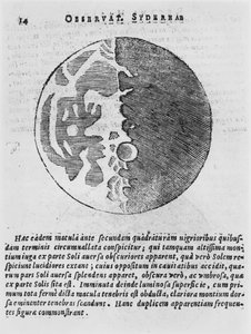 Mappa della luna, illustrazione da Sidereus Nuncius di Galileo Galilei, 1610