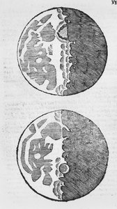 Mappe della luna, illustrazione da Sidereus Nuncius di Galileo Galilei, 1610 da Italian School
