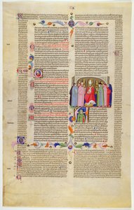 Marlay Cutting IT.10: Foglio con miniatura dal Decretum di Graziano che mostra l
