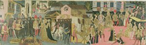 Cerimonia di matrimonio dipinta su pannello di cassone, Scuola Fiorentina, c.1430 da Italian School