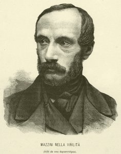 Mazzini Nella Virilita (incisione) da Italian School