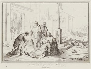 Morte del Doge Pietro Tradonico, 864 da Italian School
