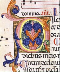 Ms 559 f.206v Iniziale Istoriata 