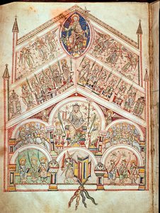 La Città Celeste con Cristo in trono, illustrazione dell