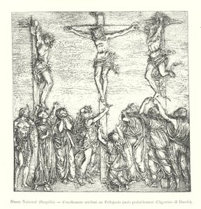 Museo Nazionale, Bargello, Crocifissione attribuita al Pollaiolo, ma probabilmente di Agostino di Duccio (incisione) da Italian School
