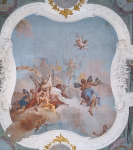 Scena mitologica con lo zodiaco da Italian School