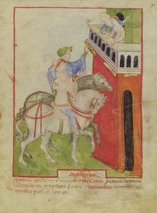 Equitazione, dal Tacuinum Sanitatis, c.1390-1400