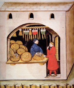 Vendita di fichi secchi, dal Tacuinum Sanitatis