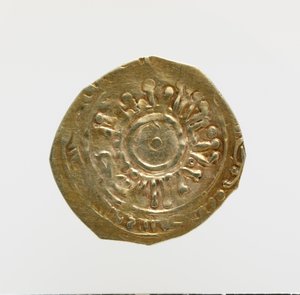 Dritto del Tari di Amalfi con epigrafia pseudo-cufica (oro) da Italian School