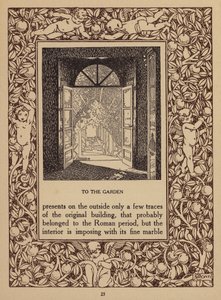 Pagina della brochure del San Domenico Palace Hotel, Taormina (litografia) da Italian School