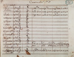 Pagina di spartito musicale dall
