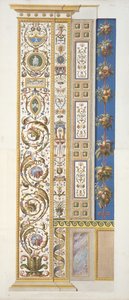 Pannello della Loggia di Raffaello in Vaticano, da Delle Loggie di Rafaele nel Vaticano, inciso da Giovanni Ottaviani (c.1735-1808), pubblicato c.1772-77 (incisione colorata a mano) da Italian School