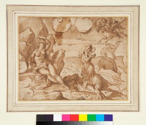Perseo salva Andromeda da Italian School