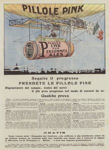 Pillole rosa (litografia a colori) da Italian School
