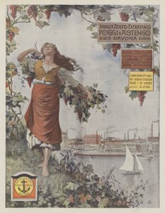 Poggi  Astengo (colour litho) da Italian School