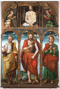 Polittico di San Giovanni Battista con San Pietro e San Giovanni Evangelista, prima metà del XVI secolo da Italian School