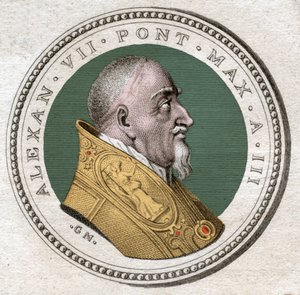 Papa Alessandro VII (incisione) da Italian School