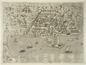 Porto e città di Algeri, c.1572 da Italian School