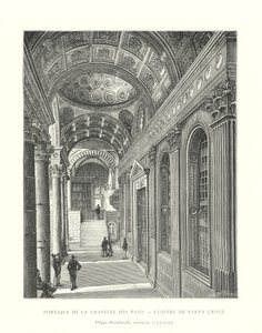 Portico della Cappella dei Pazzi, Chiostro di Santa Croce, Filippo Brunelleschi, architetto da Italian School