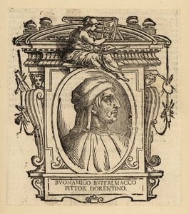 Ritratto di Buonamico di Martino o Buonamico Buffalmacco, pittore italiano da Italian School