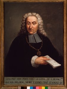 Ritratto del compositore italiano Giacomo Perti (1661-1756) da Italian School