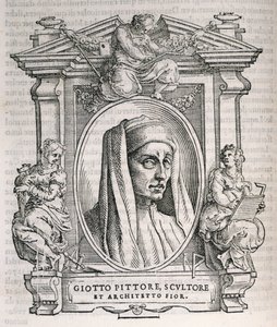 Ritratto di Giotto di Bondone (c.1267-1337) da Le vite de
