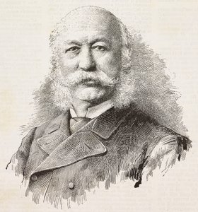 Ritratto di Girolamo Cantelli (1815-1884), patriota e politico italiano, incisione da fotografia di Baroni e Gardelli, da L