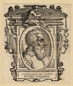Ritratto di Girolamo Da Carpi, pittore e decoratore italiano che lavorò alla corte della Casa d