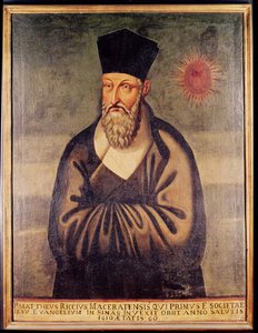 Ritratto di Matteo Ricci (1552-1610) missionario italiano, fondatore della missione gesuita in Cina da Italian School