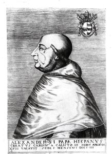 Ritratto di Papa Alessandro VI (1492-1503) XVI-XVII secolo da Italian School