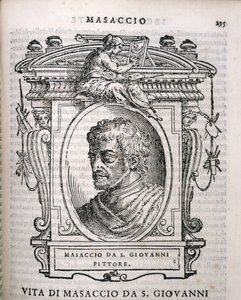 Ritratto di Tomaso Masaccio (1401-28) da Le vite de