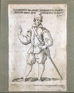 Ritratto del pescatore e rivoluzionario napoletano Masaniello (1623-1647) da Italian School