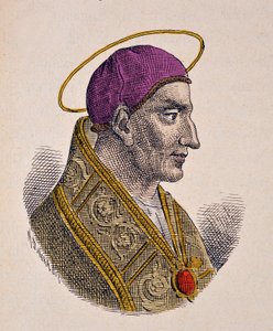 Ritratto di Papa Vitaliano (657-672) da Italian School