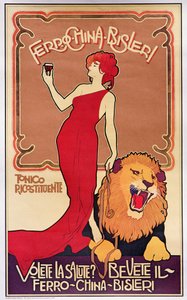 Manifesto pubblicitario del "Liquore Bislieri" 1904 (litografia) da Italian School