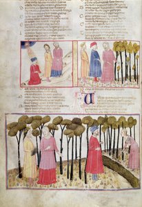 Virgilio si congeda e la Foresta Divina, dalla Divina Commedia di Dante Alighieri da Italian School