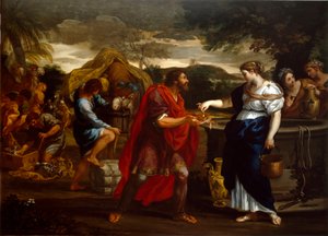 Rebecca al pozzo Dipinto della scuola di Cortona (XVII secolo) Genova, Chiesa di San Bartolomeo in Vallecalda da Italian School