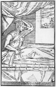 Chirurgia ricostruttiva del naso, illustrazione da De curtorum chirurgia per insitionem di Gaspare Tagliacozzi (1545-99) Venezia, pubblicato nel 1597