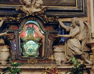 Reliquia del cranio di San Luigi Gonzaga situata nell