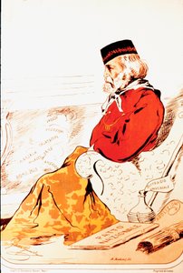 Rappresentazione dei membri della destra parlamentare degli eroi del Risorgimento e del patriota italiano Giuseppe Garibaldi nel 1874. Disegno. Roma, Museo del Risorgimento da Italian School