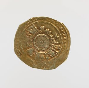 Rovescio del Tari di Amalfi con epigrafia pseudo-cufica (oro) da Italian School